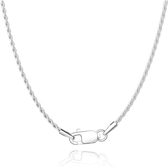 925 Sterling Silver Chain Necklace for Men Trendy